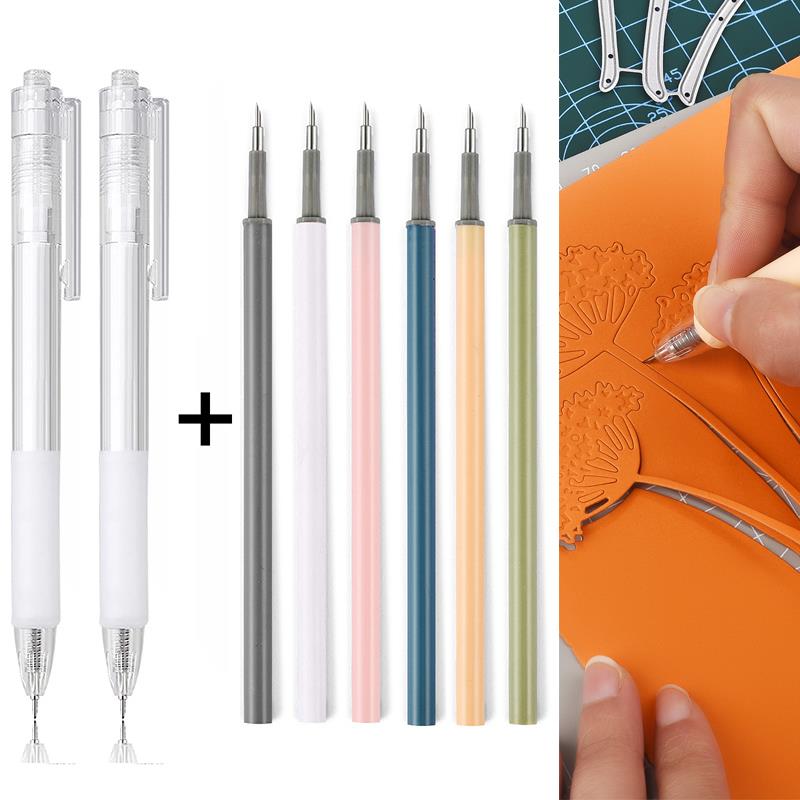 Craft Knife Set - 2 + 6Pcs Messer Stift Refill