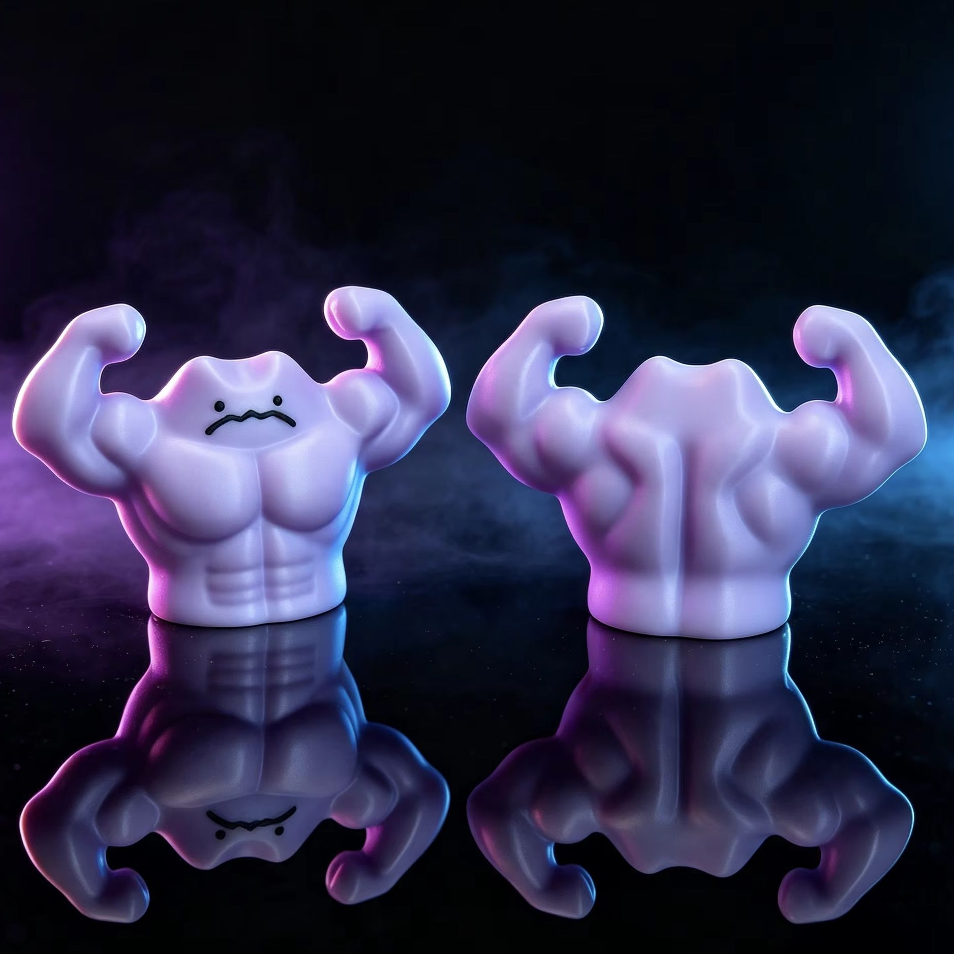 Cosplay Prop Display - Pokémon Neuheit Stressabbau-Skulptur Muskulöses Transformiertes Ditto