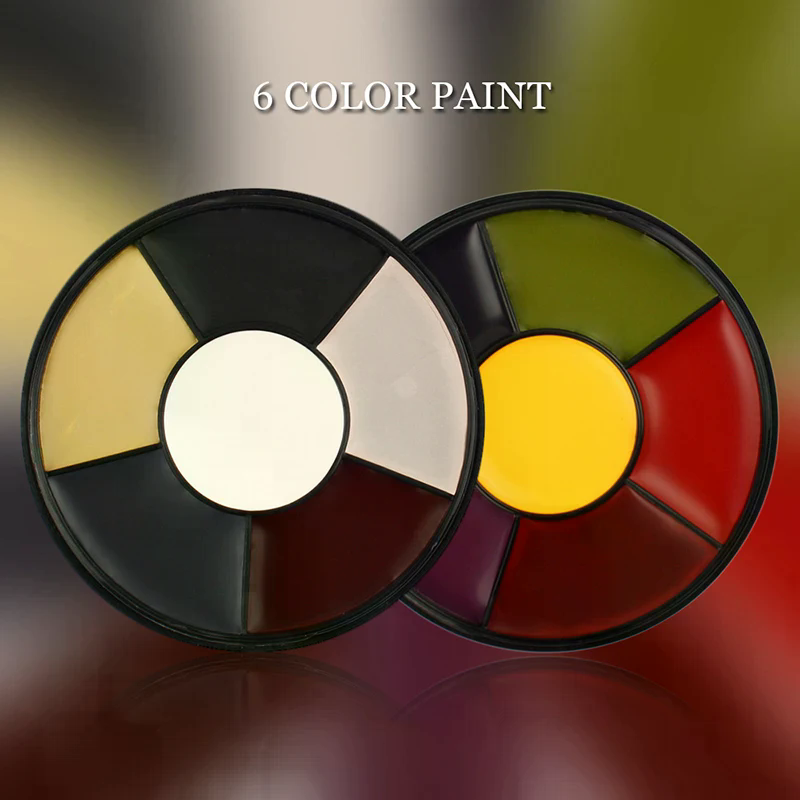 Cosplay Prop Paint - 6-farbige wasserlösliche Gesichts- und Körperbemalungspalette, ungiftig,