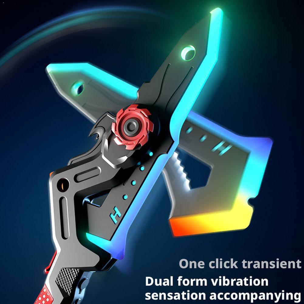 Cosplay Prop Axe - Verwandelbares Leucht-Laser-Axt-Schwert-Spielzeug mit bunten LEDs und