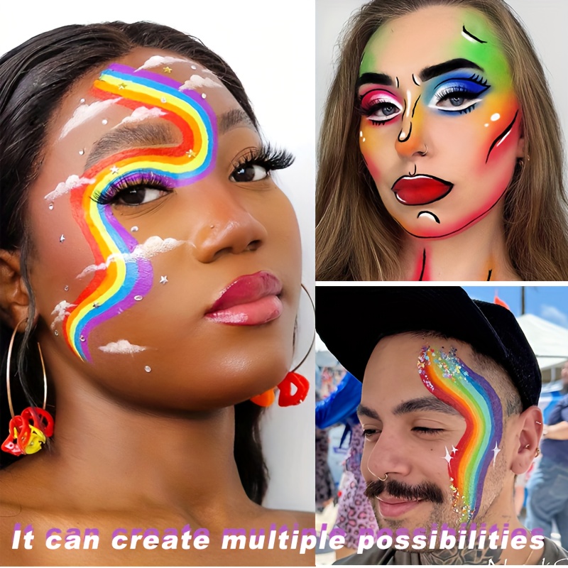 Regenbogen-Gesichts- und Körpe – Cosplay Prop Paint Bewertung und Preis