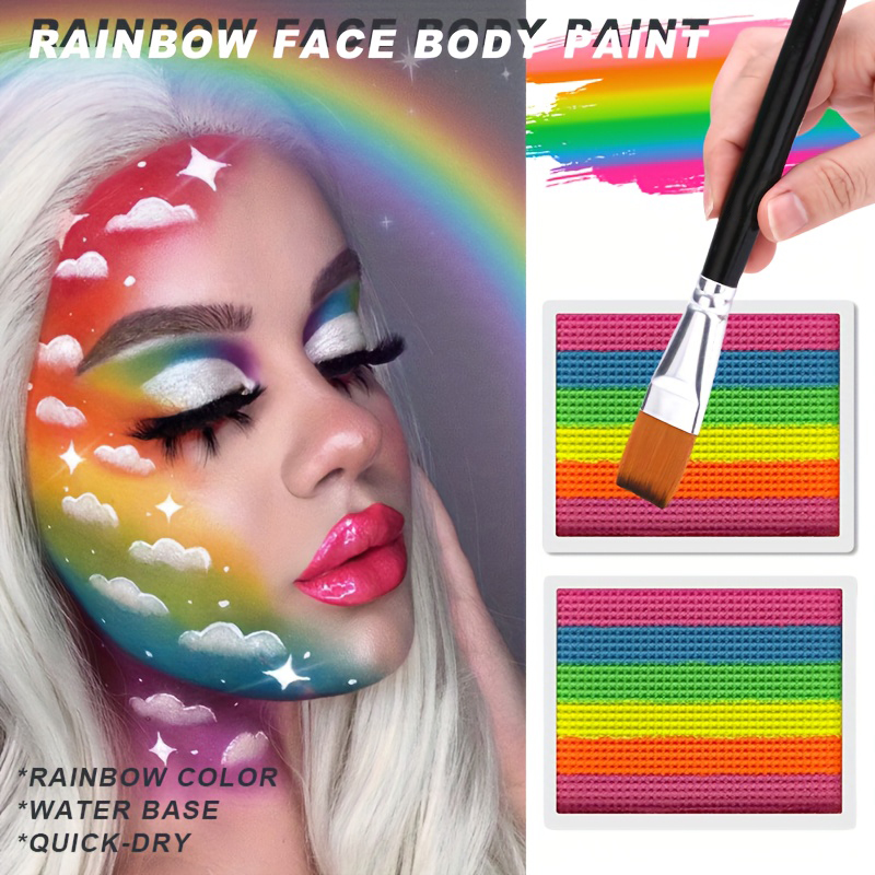 Regenbogen-Gesichts- und Körpe – Cosplay Prop Paint Bewertung und Preis