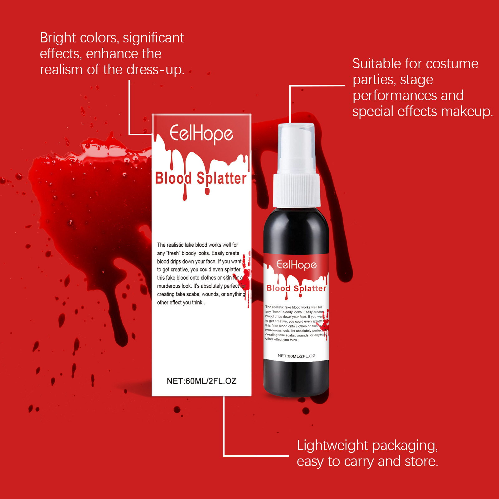 Halloween Emulation Fake Blood – Cosplay Prop Paint Bewertung und Preis